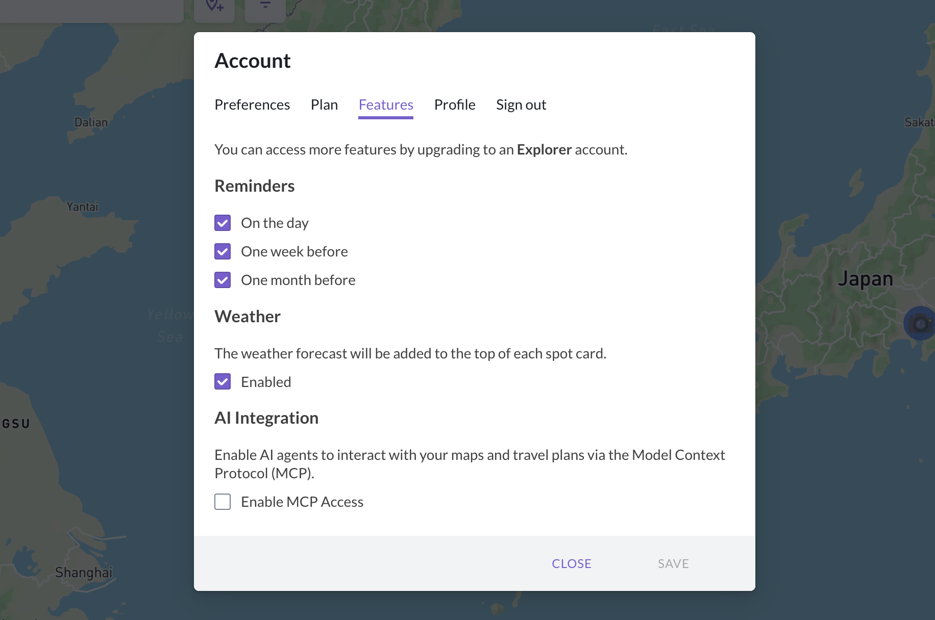 Account Features
